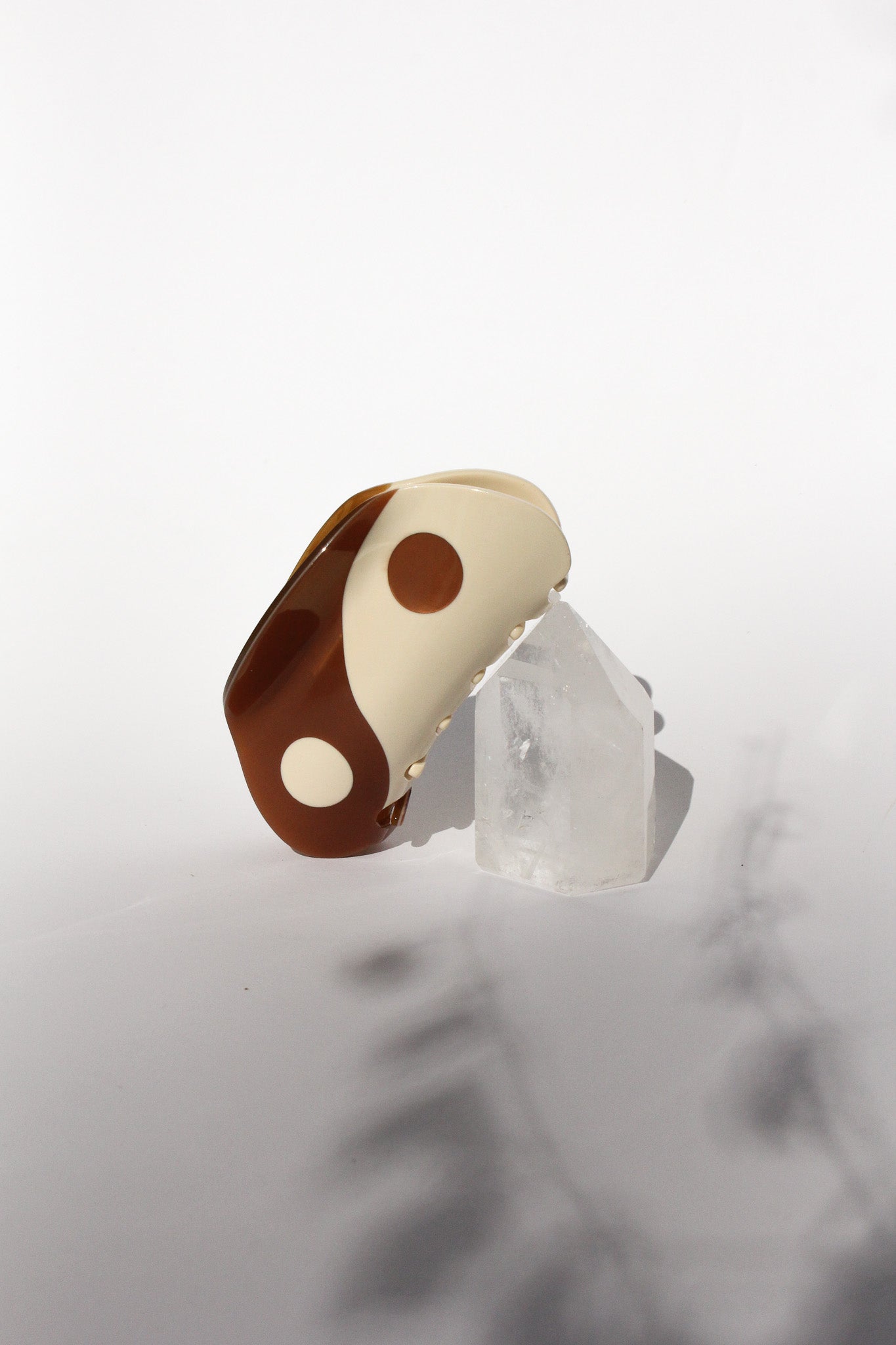 YING und YANG Haarklammer braun