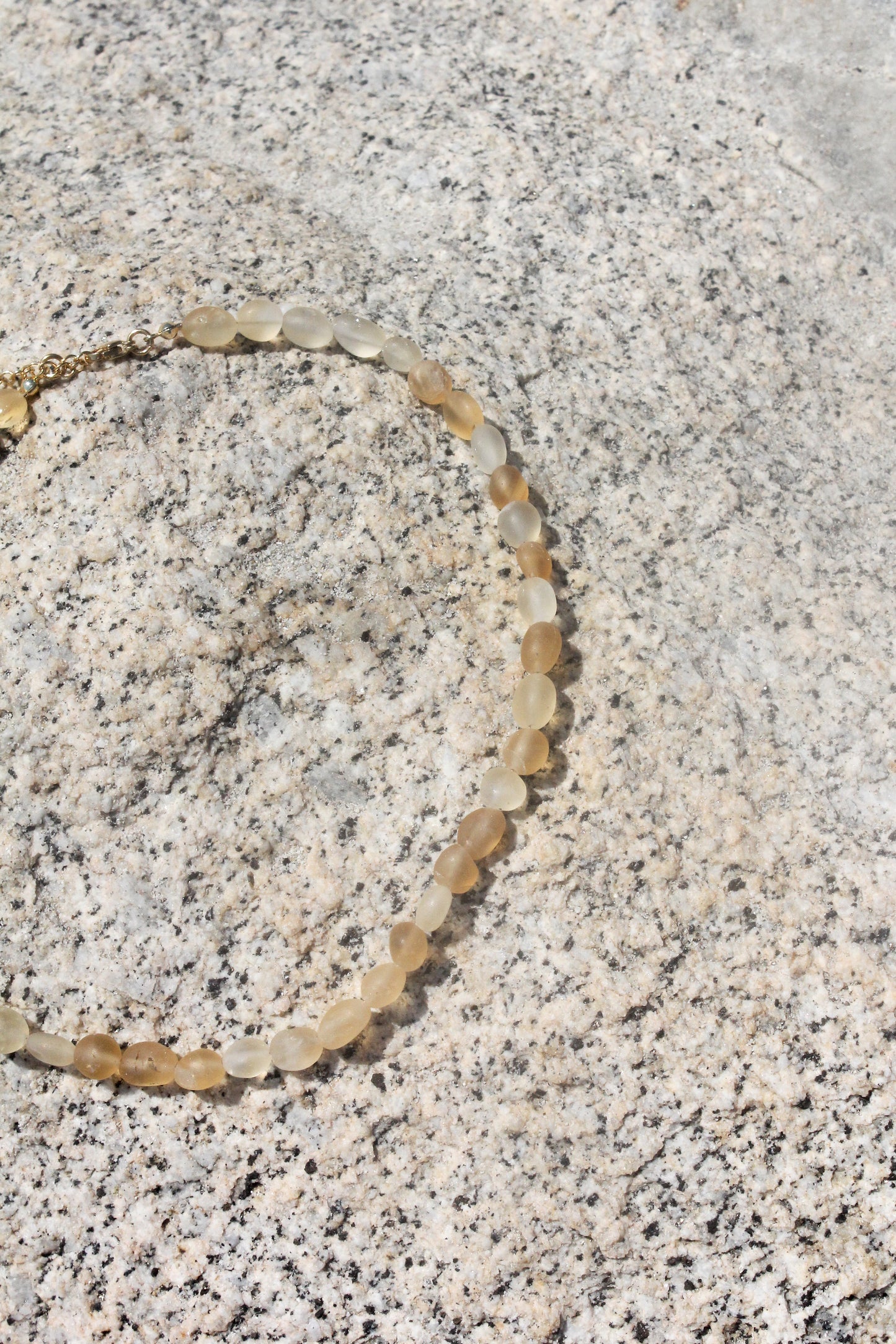 LAYERING Kette aus mattem Citrin