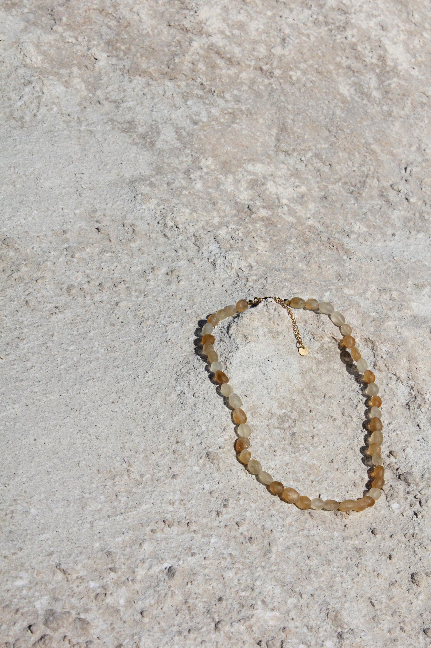 LAYERING Kette aus mattem Citrin